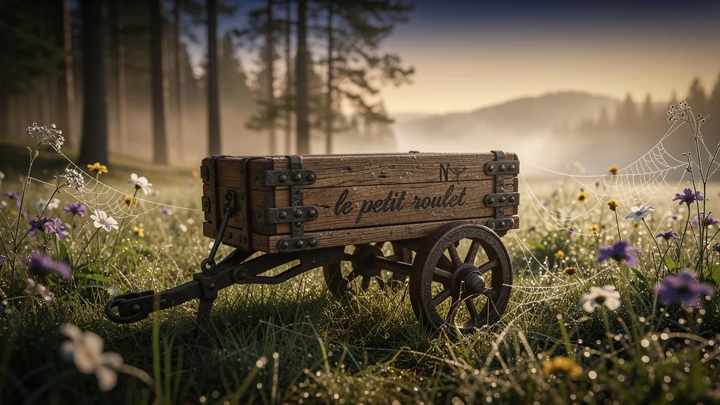 Le petit roulet dans un camping au lever du soleil, ambiance naturelle et calme en pleine nature